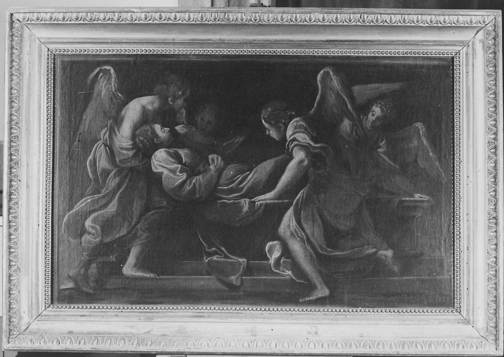 Santa Cristina deposta nel sarcofago da angeli (dipinto) - ambito romano (prima metà sec. XVIII)