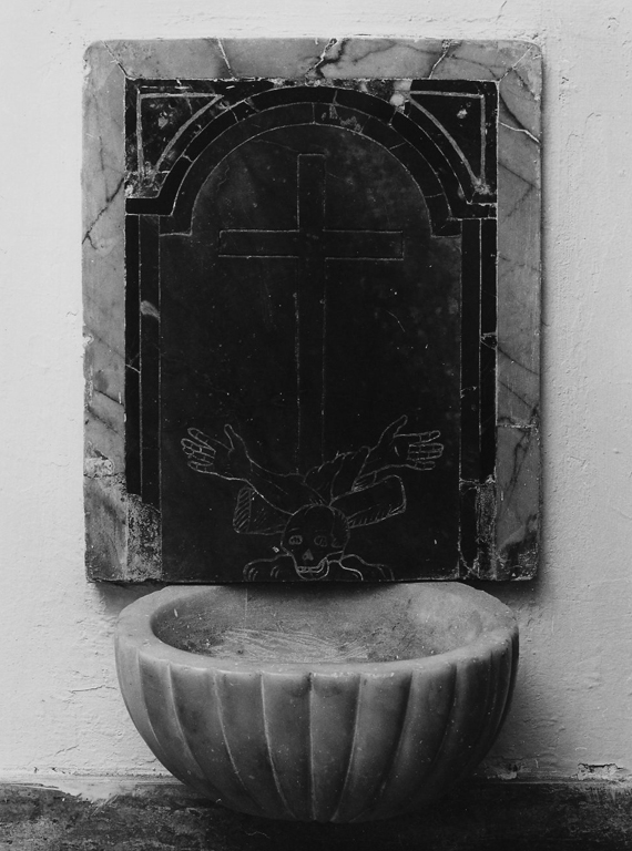 acquasantiera - ambito romano (fine/inizio secc. XVII/ XVIII)