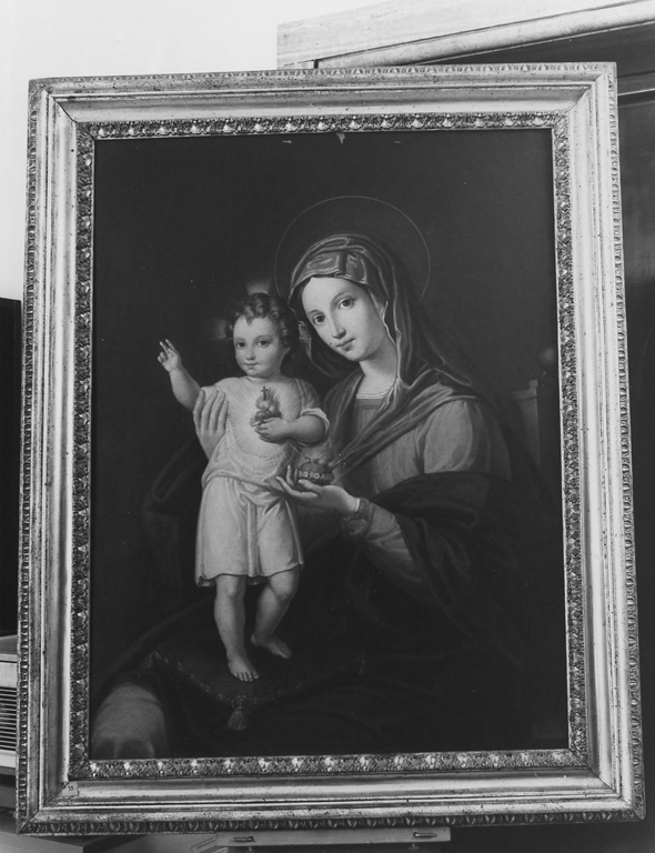 Madonna col Bambino (dipinto) di Cesaretti Serafino (seconda metà sec. XIX)