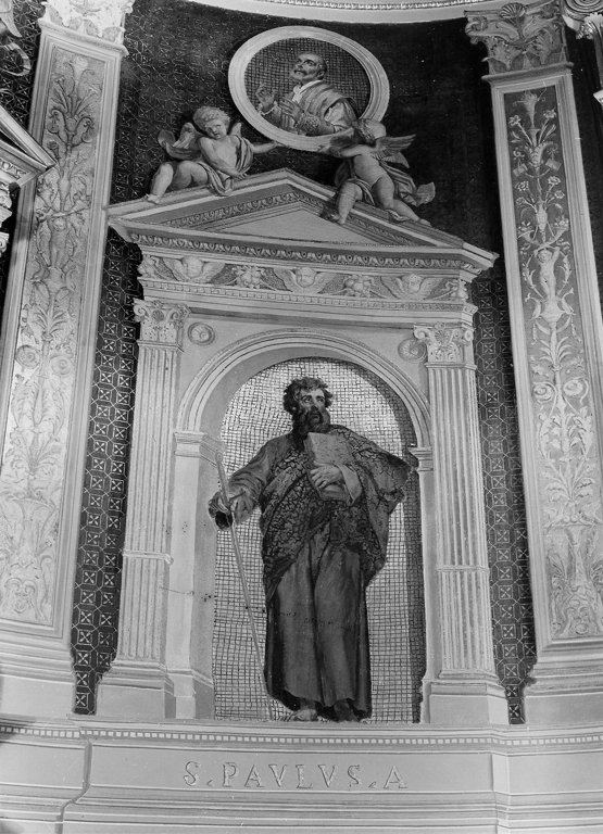 San Paolo e San Filippo Neri entro clipeo (dipinto) di Mariani Cesare (terzo quarto sec. XIX)