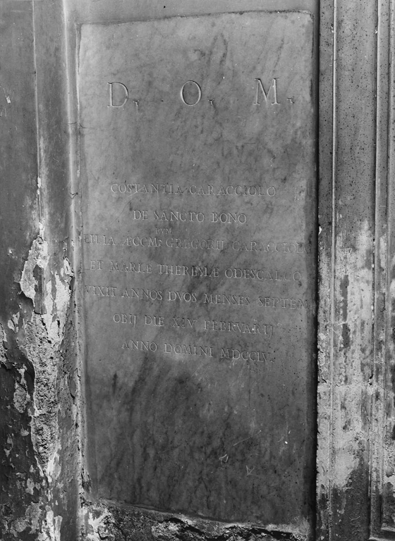 lastra tombale - ambito romano (sec. XVIII)