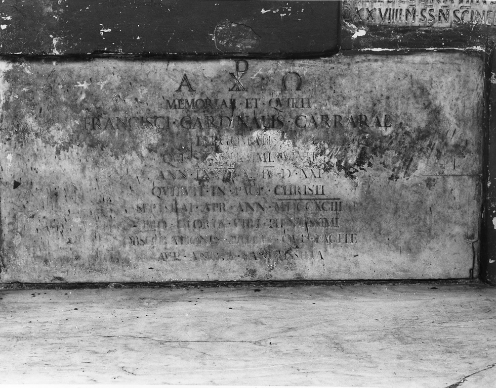 lapide tombale - ambito romano (sec. XVIII)