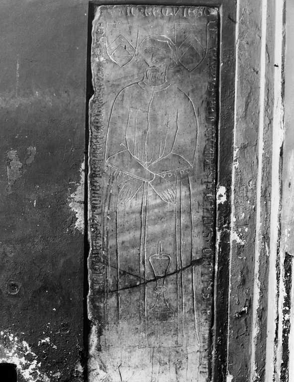 Ritratto di Piero Calesi (lastra tombale) - ambito romano (sec. XIV)