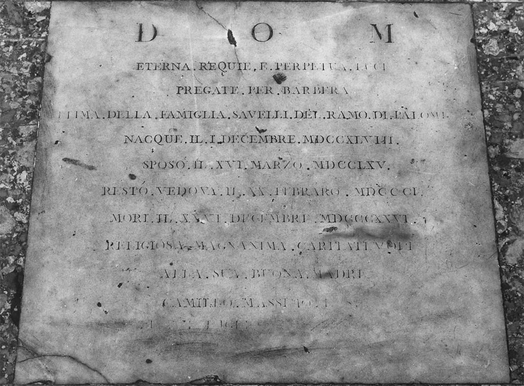 lapide tombale - ambito romano (sec. XIX)