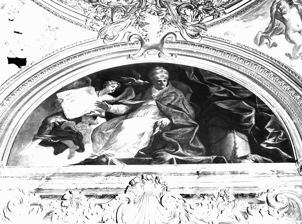 San Gregorio Magno tra angeli (dipinto) di Ghezzi Giuseppe (sec. XVII)
