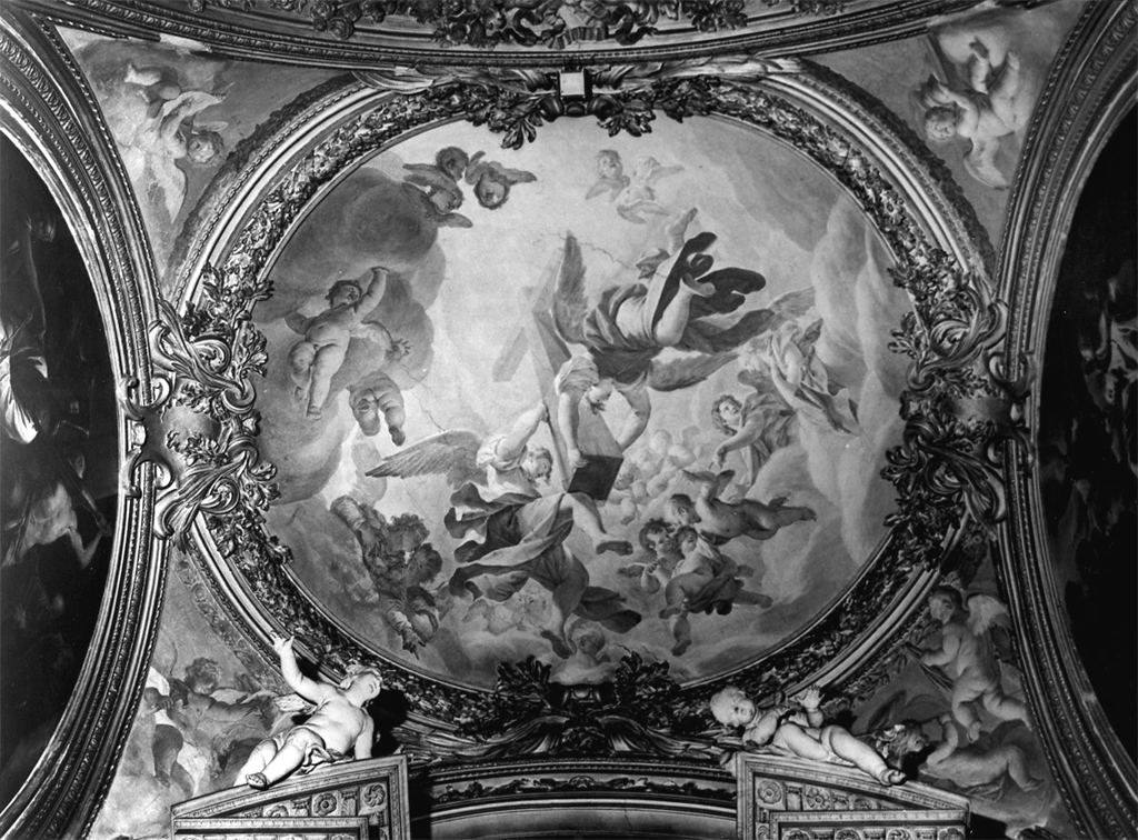 Angeli con la croce (dipinto) di Trevisani Francesco (sec. XVII)