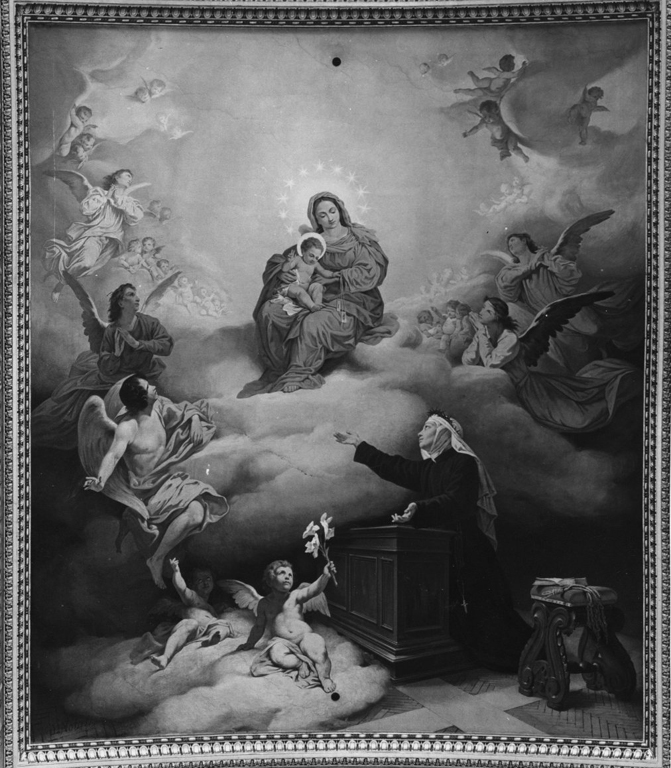 Apparizione dell'Immacolata Concezione a suor Orsola Benincasa (dipinto) di Nobili Salvatore (sec. XX)