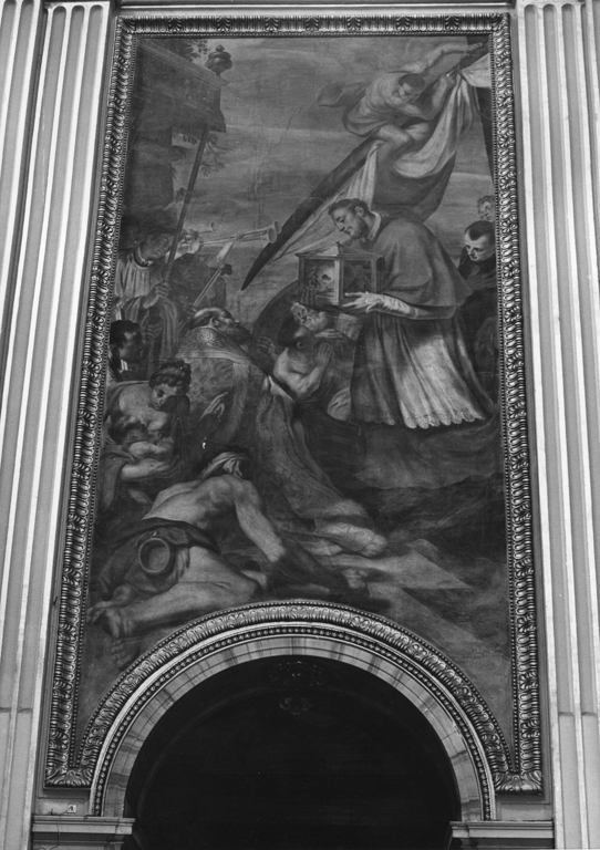 Arrivo ad Ancona del cardinale Giovanni Bessarione con il capo di Sant'Andrea (dipinto) di Cignani Carlo, Taruffi Emilio (sec. XVII)
