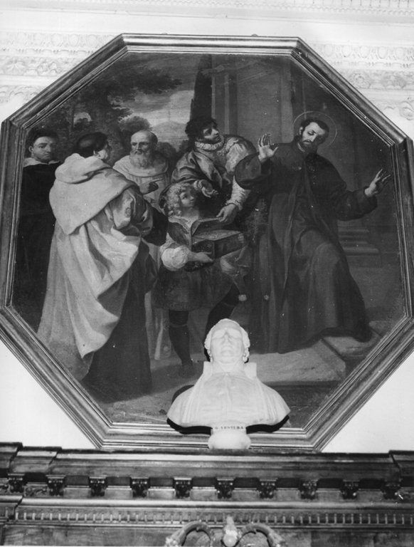 San Gaetano da Thiene rifiuta offerte di denaro (dipinto) - ambito romano (sec. XVII)