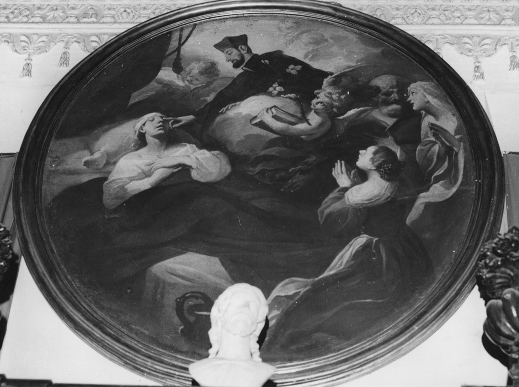 San Gaetano da Thiene restituisce la vista ad un cieco (dipinto) di Vasselli Alessandro (attribuito) (sec. XVII)