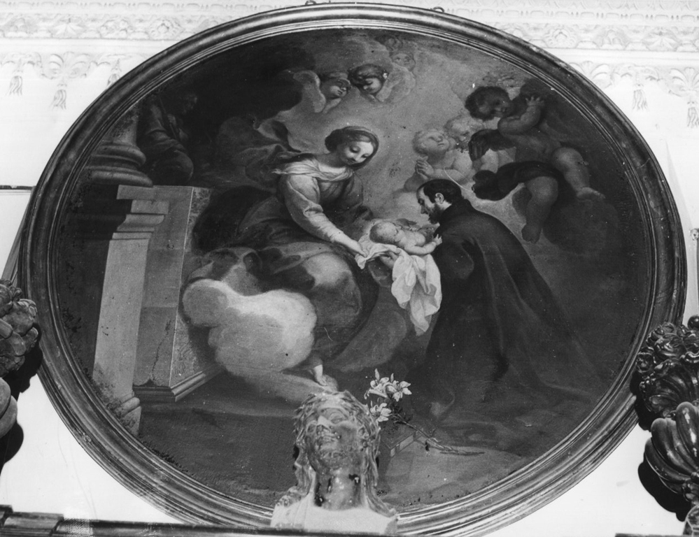 Apparizione della Madonna col Bambino a San Gaetano da Thiene (dipinto) - ambito romano (sec. XVII)