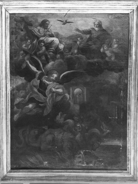 San Michele arcangelo e la Santissima Trinità (dipinto) - ambito romano (prima metà sec. XVIII)