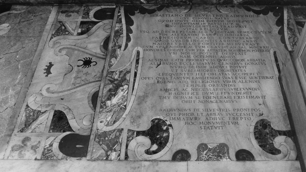 lapide tombale - bottega romana (sec. XVII)