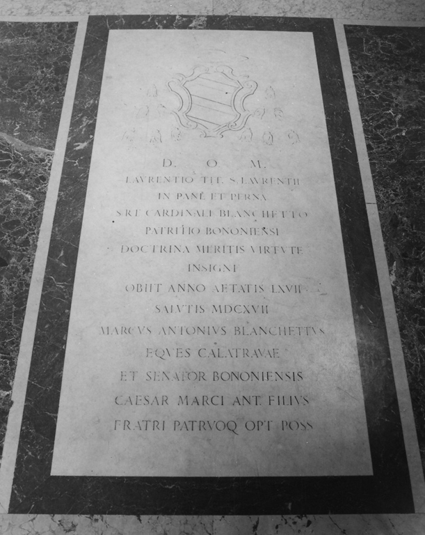 lapide tombale - bottega romana (sec. XVII)
