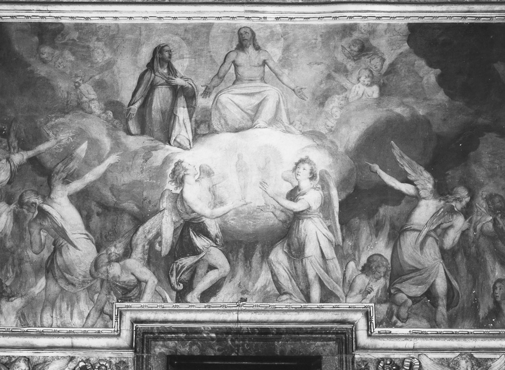 Gli angeli confortano le anime del Purgatorio e presentano a Cristo e alla Vergine quelle purificate (dipinto) di Zuccari Federico (sec. XVI)