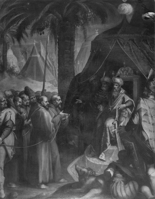 San Francesco davanti al Sultano (dipinto, serie) di Pepijn Maarten, Brill Paul (secc. XVI/ XVII)