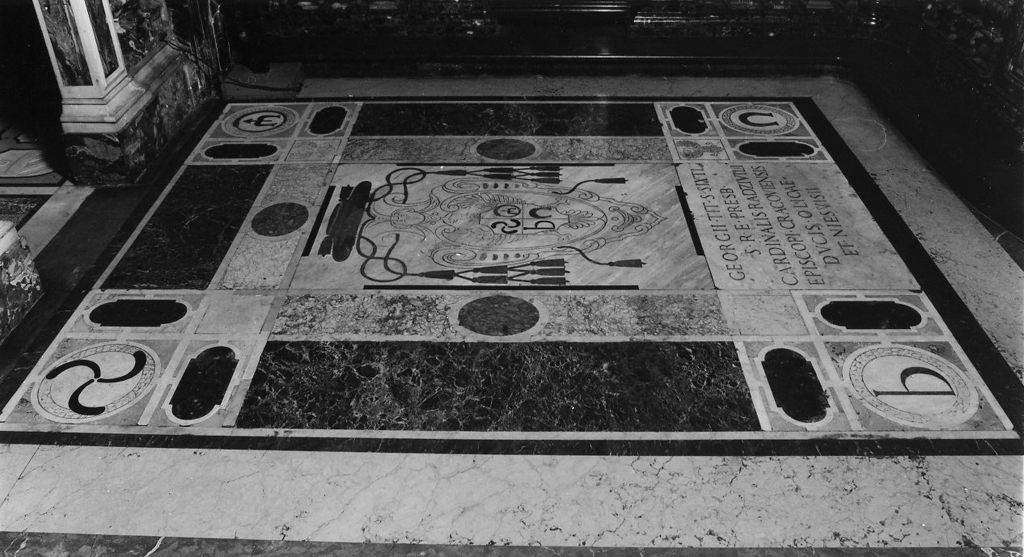 lapide tombale - bottega romana, bottega famiglia Medici (sec. XVII, sec. XX)