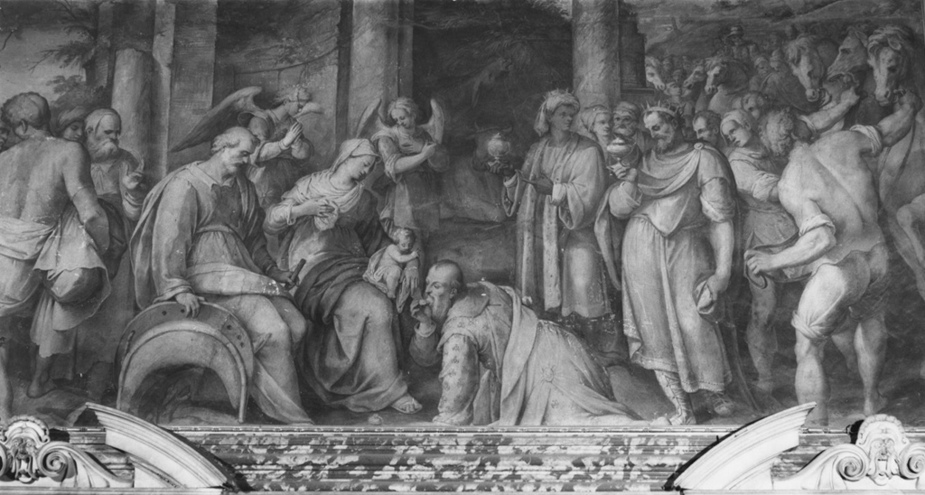 Adorazione dei Magi (dipinto) di Circignani Niccolò detto Pomarancio (sec. XVI)
