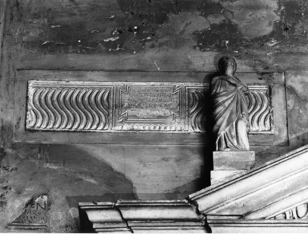 sarcofago, frammento - ambito romano (secc. III/ IV)