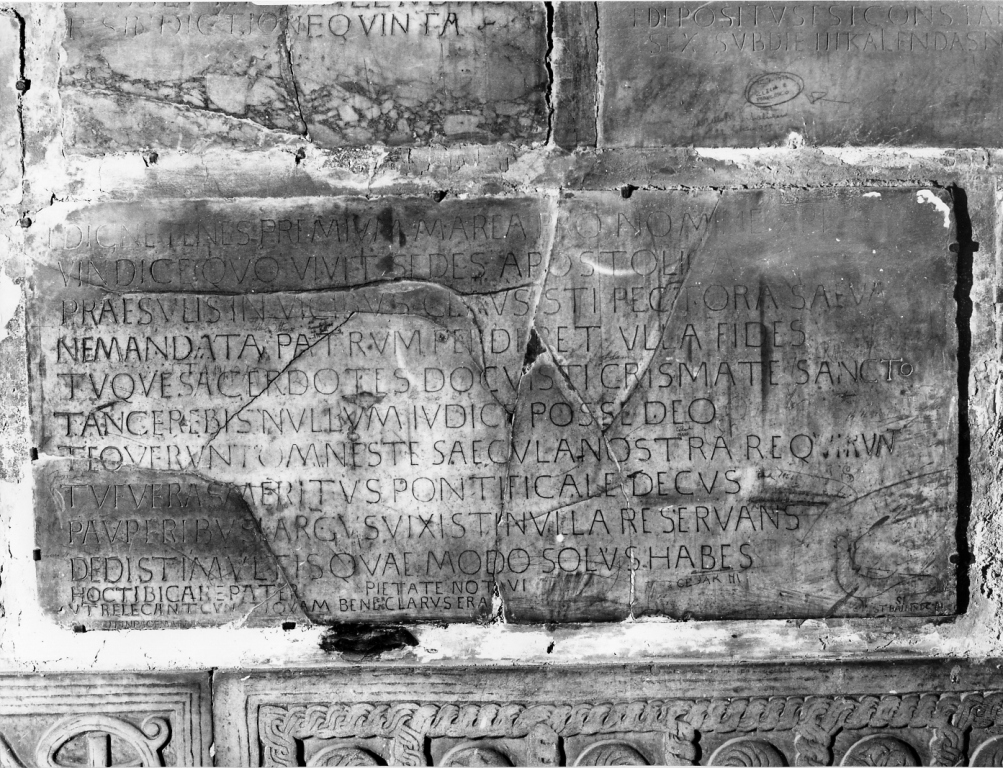 lapide tombale - ambito romano (sec. VII)