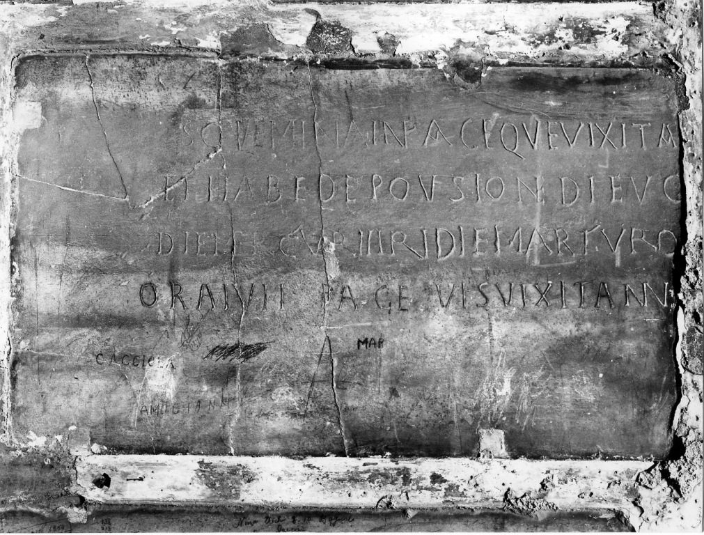 lapide tombale - ambito romano (sec. V)