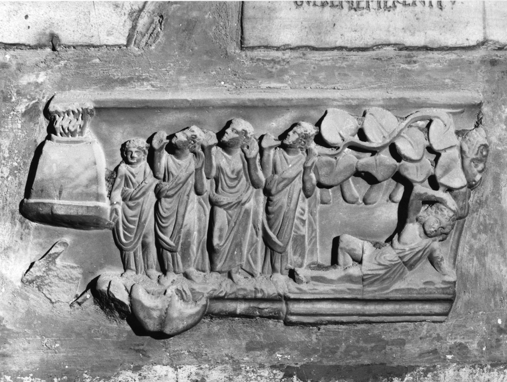 sarcofago - a cassa, frammento - ambito romano (secc. III/ IV)