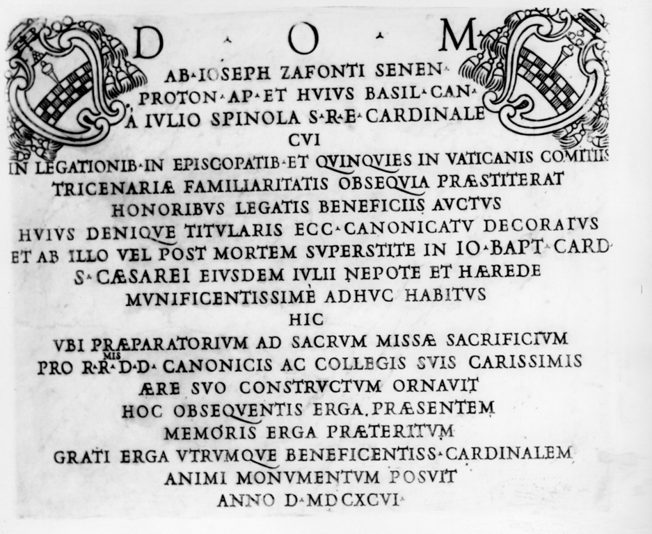 lapide commemorativa - ambito romano (sec. XVII)