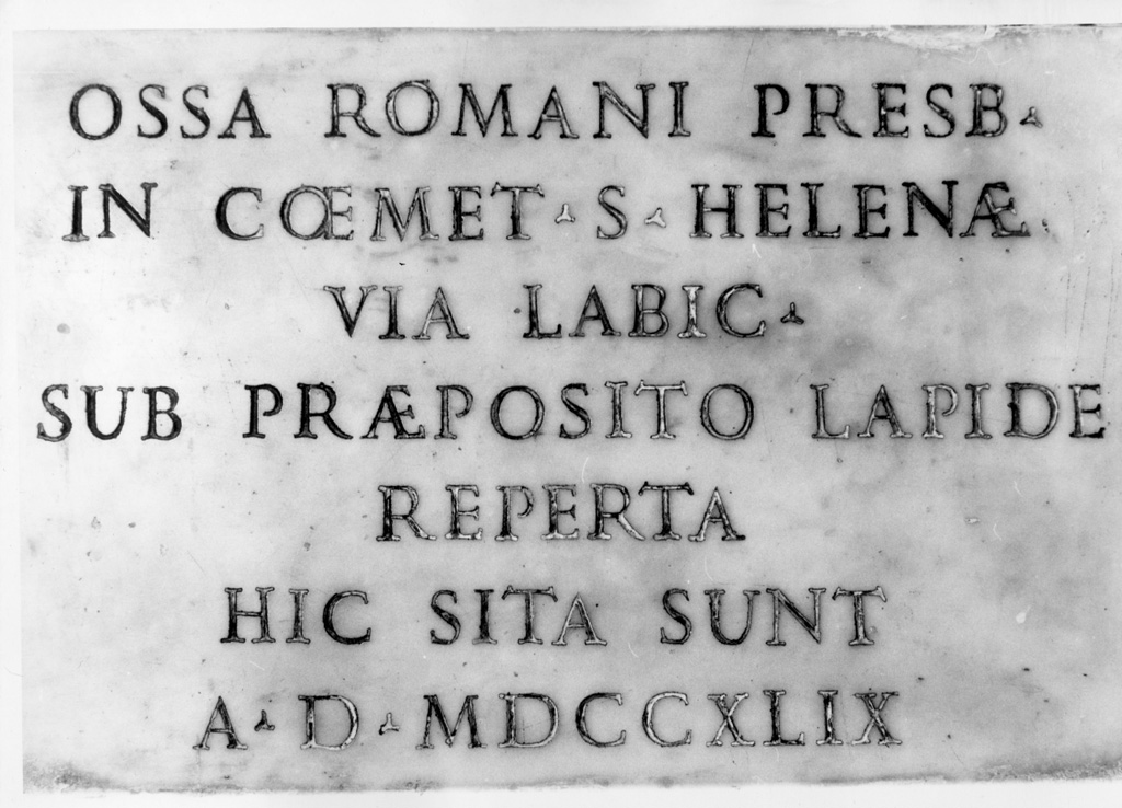 lapide commemorativa - ambito romano (sec. XVIII)