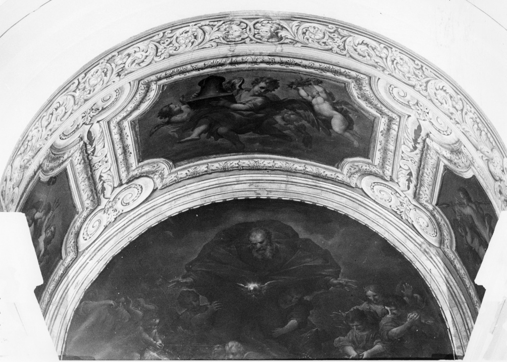 Dio Padre e angeli (dipinto) di Baldi Lazzaro (attribuito) (seconda metà sec. XVII)