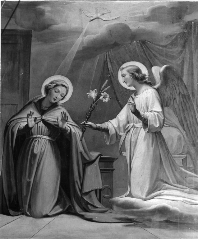 Annunciazione (dipinto) di Gagliardi Pietro (attribuito) (terzo quarto sec. XIX)