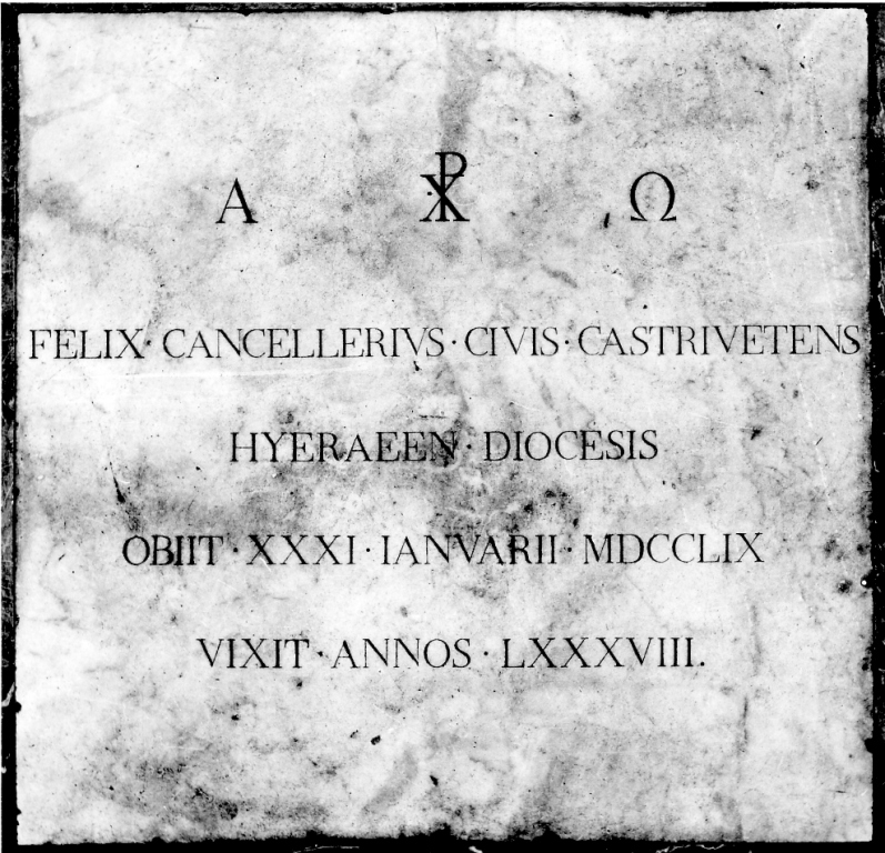 lapide commemorativa - ambito romano (sec. XVIII)