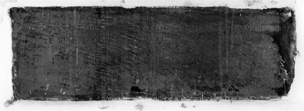 lapide tombale - ambito romano (sec. XIX)