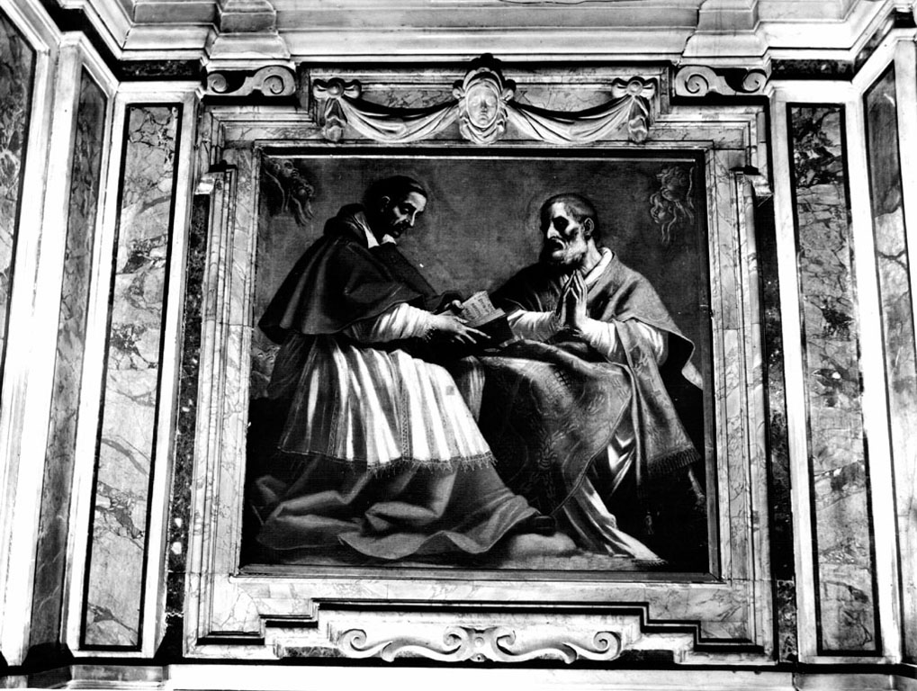 san Carlo Borromeo e san Filippo Neri (dipinto) di Baglione Giovanni (primo quarto sec. XVII)