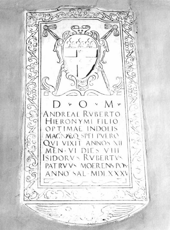 lapide tombale - ambito romano (sec. XVI)