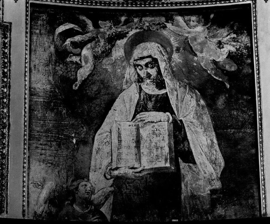 Santa Francesca Romana ha la visione del suo angelo custode (dipinto) di Casolani Cristoforo (sec. XVII)