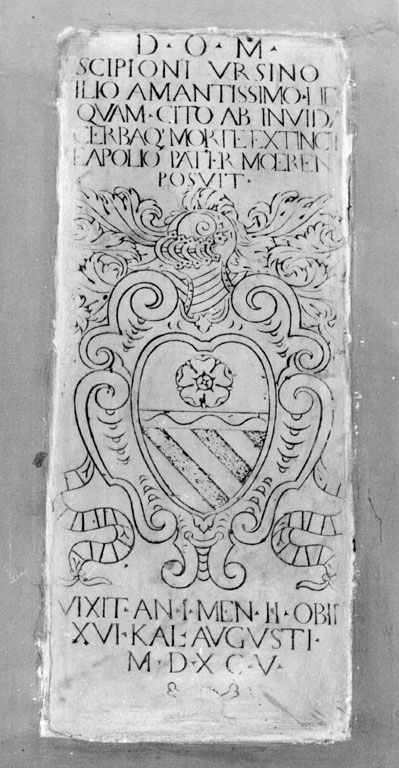 lapide tombale - ambito romano (sec. XVI)