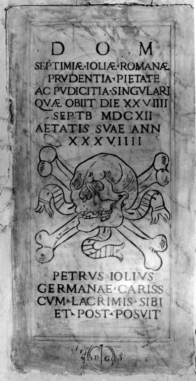 lapide tombale - ambito romano (sec. XVII)