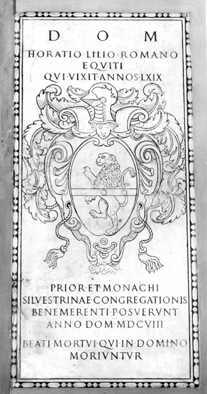 lapide tombale - ambito romano (sec. XVII)