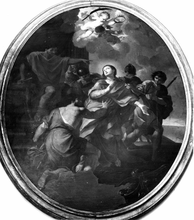 santa Aurea condotta al martirio (dipinto) di Garzi Luigi (attribuito) (fine sec. XVII)