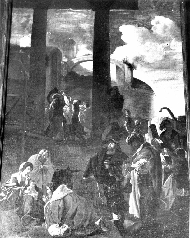 adorazione dei Re Magi (dipinto) di Miel Jan (attribuito) (metà sec. XVII)