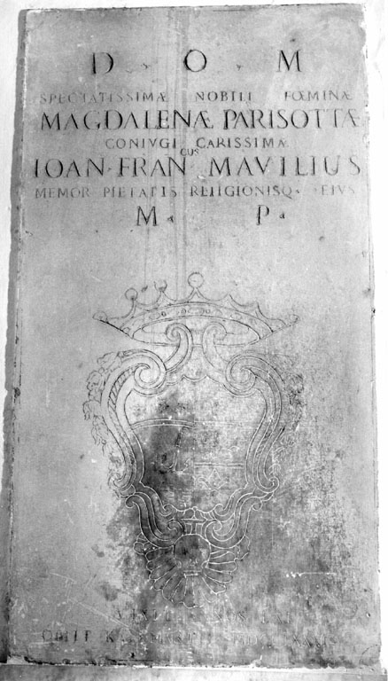 lapide tombale - ambito romano (sec. XVIII)