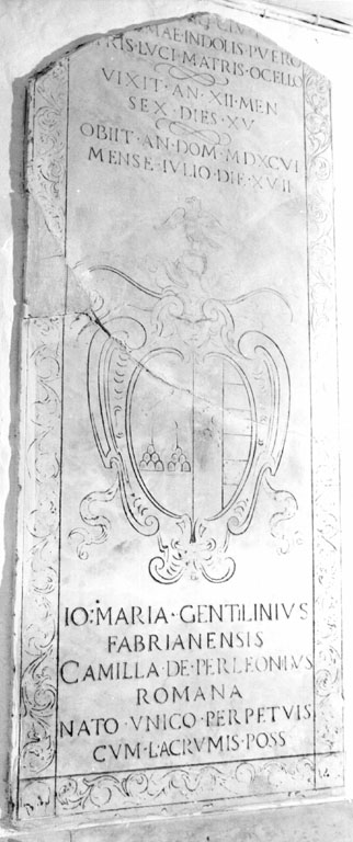 lapide tombale - ambito romano (sec. XVI)