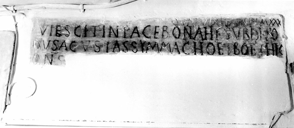 lapide tombale - ambito romano (sec. VI)