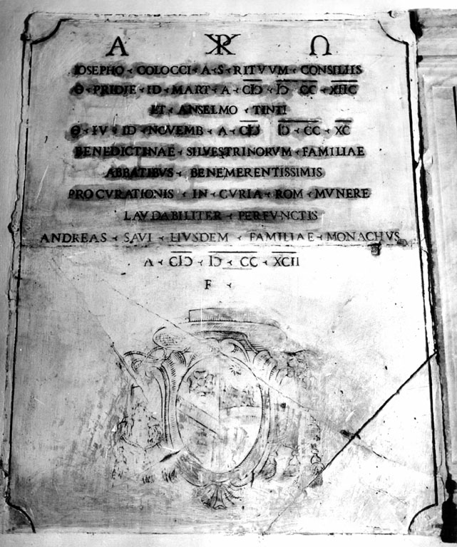 lapide tombale - ambito romano (sec. XVIII)