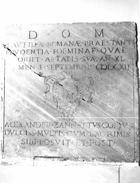 lapide tombale - ambito romano (sec. XVII)