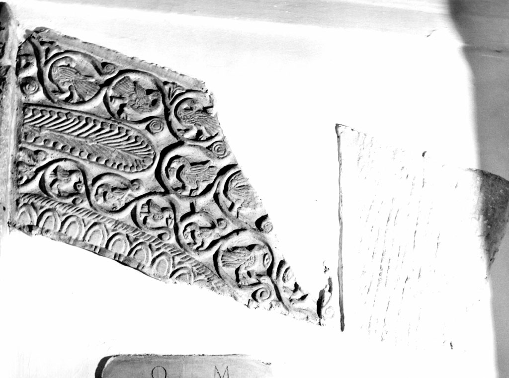 rilievo, frammento - ambito romano (secc. VI/ VII)