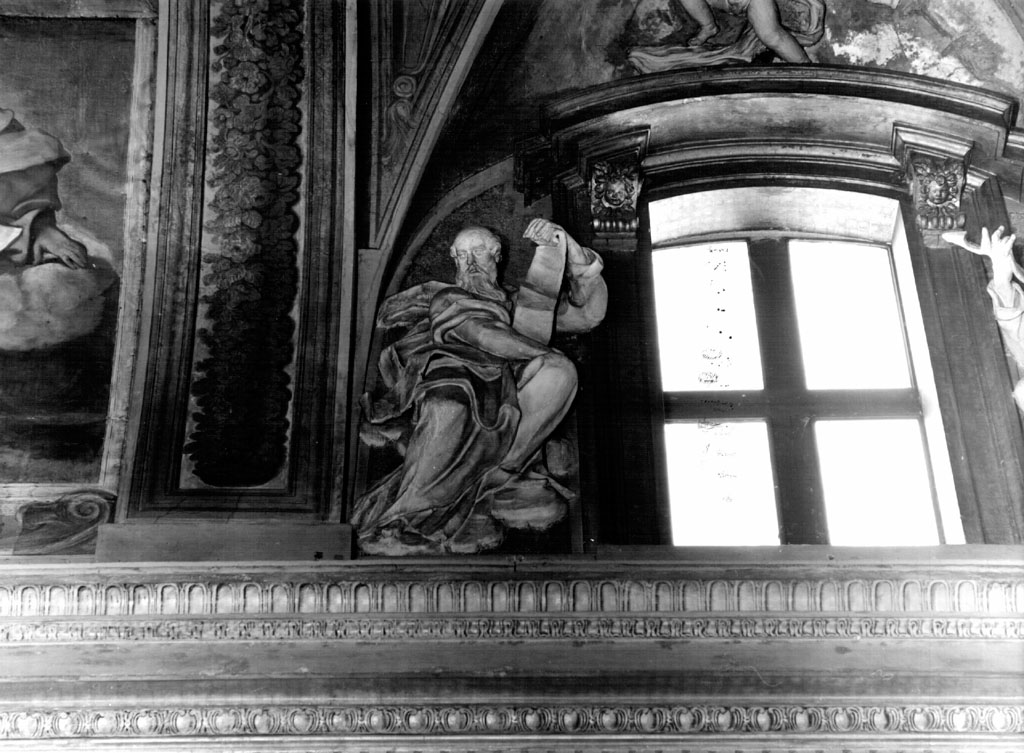 Profeta barbato con cartiglio (statua) di Maille Michel (sec. XVII)