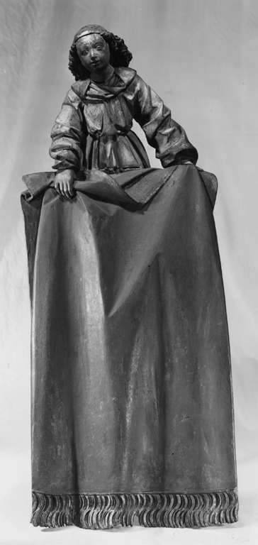 angelo reggidrappo (scultura) - ambito di Norimberga (ultimo quarto sec. XV)