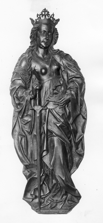 Santa Caterina d'Alessandria (rilievo) - ambito Franconia meridionale (sec. XVI)