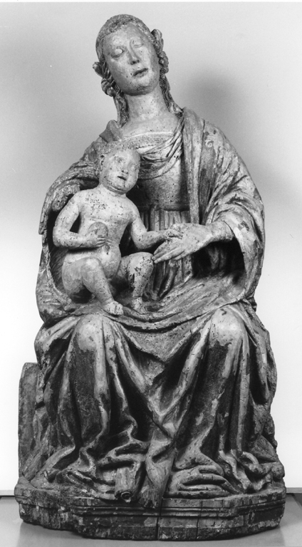 Madonna con Bambino (scultura) - ambito abruzzese (fine/inizio secc. XV/ XVI)